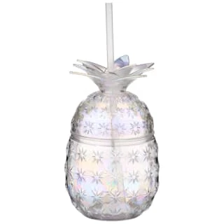 B&M Iridescent Pineapple Glass Cup 3 B&M Iridescent Pineapple Glass Cup