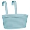 B&M Double Hooked Trough - Blue -Outdoor Garden Store 392741 simply garden ribbed tin decorative large hooked pot blue 2