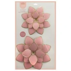 B&M Flower Wall Plaques 2pk - Pink -Outdoor Garden Store 392757 2pk metal wall flowers pink