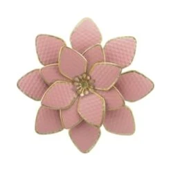 B&M Flower Wall Plaques 2pk - Pink -Outdoor Garden Store 392757 2pk metal wall flowers pink 4