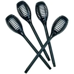 Morocco Solar Powered Flame Effect Post Lights 4pk 8 Morocco Solar Powered Flame Effect Post Lights 4pk -Outdoor Garden Store 392878 4 pack morocco solar powered flame effect post lights 3
