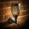 Morocco Solar Powered Wall Light - Flame Effect -Outdoor Garden Store 392887 morocco solar powered wall light flame effect