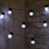 10 Solar Frosted Bulb String Lights -Outdoor Garden Store 392909 10 solar frosted bulb string lights