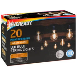 Eveready Mains Powered LED Bulb String Lights 20pk - Warm White -Outdoor Garden Store 392912 eveready 20 mains operated warm white led bulb string lights21