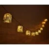 B&M 10 Solar Rattan Effect String Lights -Outdoor Garden Store 392921 10 solar rattan effect string lights