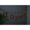 B&M 20 Solar Powered Black Rattan Effect String Lights -Outdoor Garden Store 392923 20 solar powered black rattan effect string lights