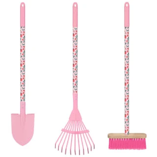 Kids Long Handle Printed Tool - Pink - Brush 5 Kids Long Handle Printed Tool - Pink - Brush - Image 3