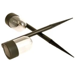 Monaco Solar Powered Post Lights 2pk -Outdoor Garden Store 392976 2 pack monaco solar powered post lights 2