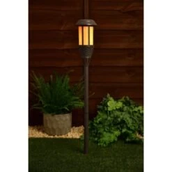 Solar Powered Flame Effect Tiki Torch -Outdoor Garden Store 392994 solar powered flame effect tiki torch 3