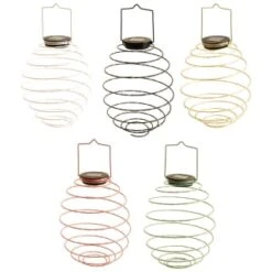 B&M Solar Powered Spiral Lantern - Black -Outdoor Garden Store 393012 solar powered spiral lantern group