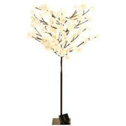 Solar Powered Magnolia Blossom Tree 4ft 9 Solar Powered Magnolia Blossom Tree 4ft -Outdoor Garden Store 393029 4ft solar powered magnolia blossom tree 2