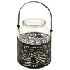 B&M Urban Eden Glass & Metal Jar - Black -Outdoor Garden Store 393039 urban edan metal and glass jar black