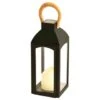 Solar Powered Wooden Effect Handle Lantern -Outdoor Garden Store 393040 solar powered wooden effect handle lantern with flame effect candle 2
