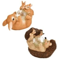 B&M Resin Rabbit Family With Solar Light 7 B&M Resin Rabbit Family With Solar Light -Outdoor Garden Store 393078 resin family with solar light hedgehog