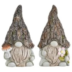 B&M Solar Rustic Gonk Gnome Ornament - Mushroom -Outdoor Garden Store 393242 solar rustic gonk gnome ornament group