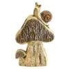 B&M Solar Rustic Mushroom Ornament With Snail -Outdoor Garden Store 393243 solar rustic mushroom ornament with snail