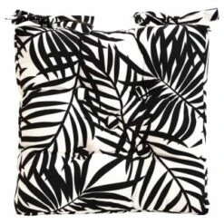 Luxury Seat Pad - Black Palm Leaf Print