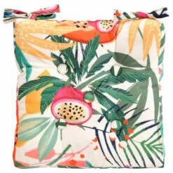 B&M Luxury Seat Pad - White Tropical Print