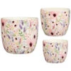 B&M Boho Garden Ceramic Plant Pots 3pk - Flowers -Outdoor Garden Store 393644 3pk boho garden ceramic plant pots flower