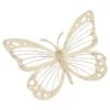 B&M Large Metal Butterfly Wall Art - Cream -Outdoor Garden Store 393683 large metal butterfly