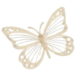 B&M Large Metal Butterfly Wall Art - Cream