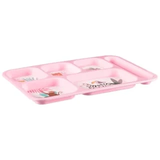 B&M Little Safari Large Kids Platter - Pink 4 B&M Little Safari Large Kids Platter - Pink - Image 2