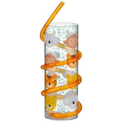 B&M Little Safari Animal Tumbler & Straw (Assorted) -Outdoor Garden Store 394235 kids animal tumbler and straw animal orange
