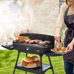 Tower Indoor/Outdoor Electric BBQ Grill -Outdoor Garden Store 395111 tower bbq detachable grill