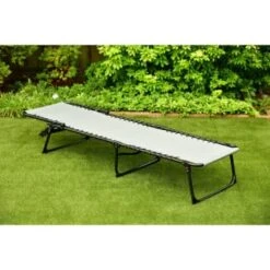 Dakota Premium 3 Position Folding Relaxer Bed - Grey -Outdoor Garden Store 395732 dakota premium 3 position folding relaxer bed 2