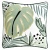 B&M Leaf Print Embroidered Cushion 43 X 43cm -Outdoor Garden Store 396041 embroidered cushion leaf print