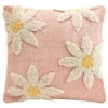 B&M Floral Tufted Cushion 45 X 45cm - Pink -Outdoor Garden Store 396083 tufted cushion floral