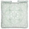 B&M Luxury Seat Pad - Green Floral Print -Outdoor Garden Store 396151 2 sided printed green floral shower resistant cushion