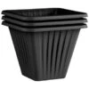 Square Planter 3pk - Black -Outdoor Garden Store 397062 3 pack square planters black